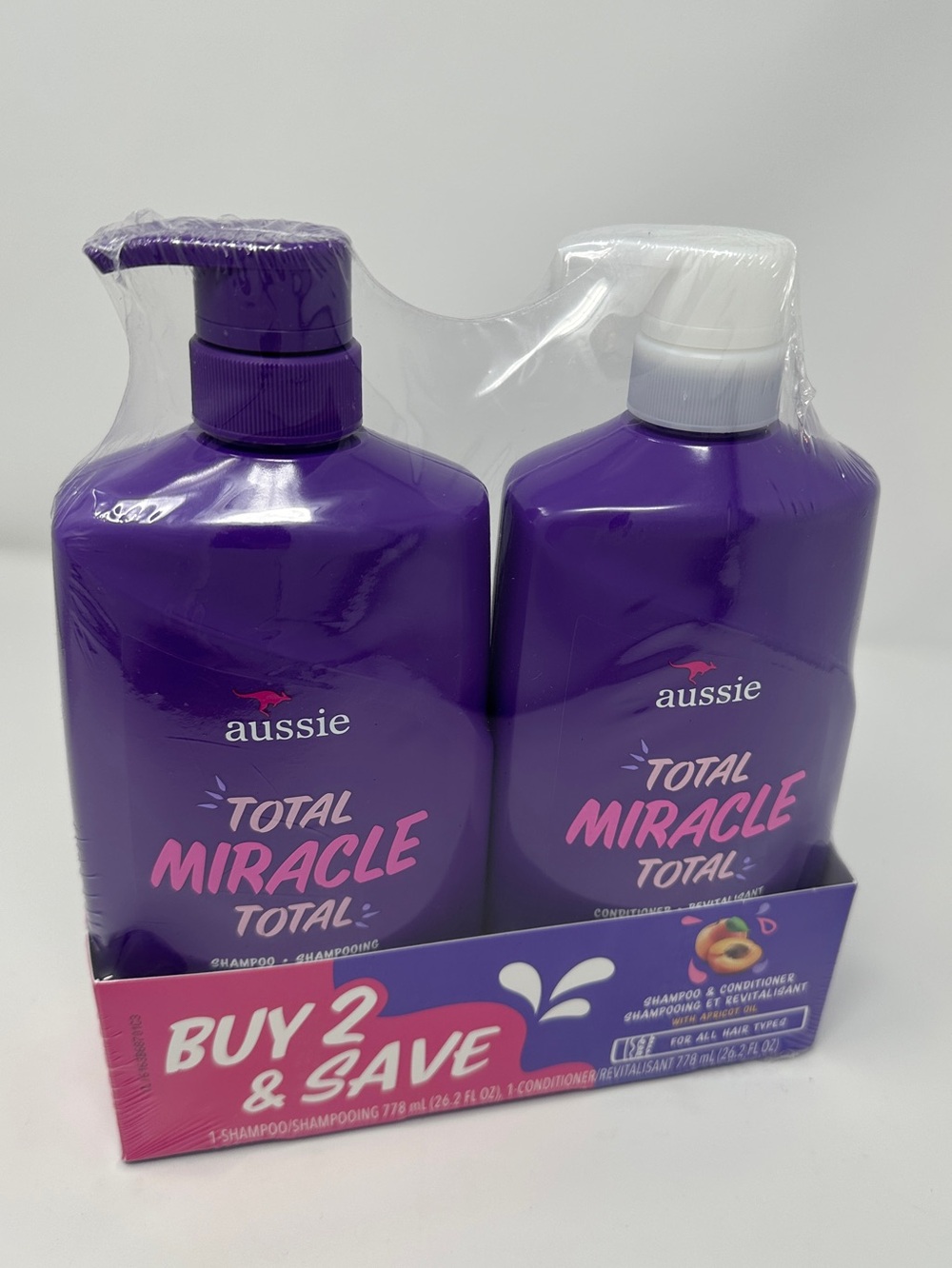 NEW sealed Aussie Total Miracle Shampoo & Conditioner Duo